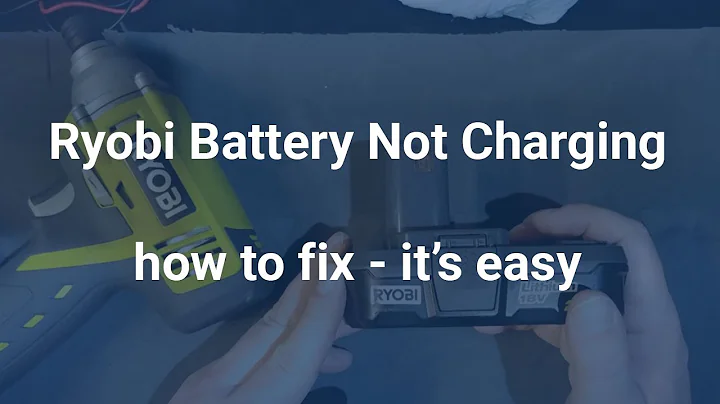 Ryobi Battery Not Charging - repair a Ryobi & Lithium batteries to charge again