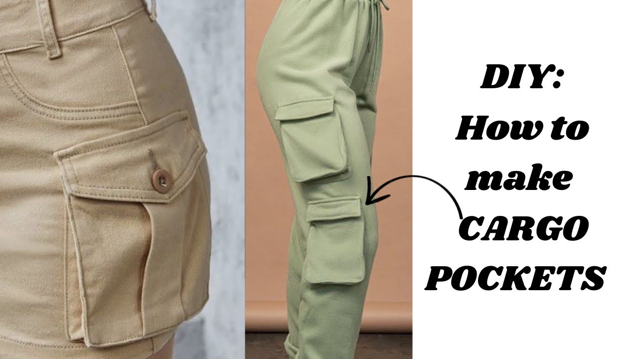 DIY: How to make CARGO POCKETS - YouTube