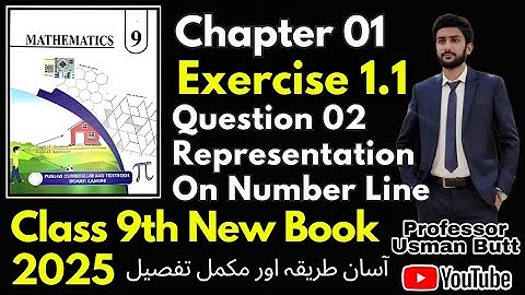 Class 9th Mathematics New Book 2025 | Chapter 01 | Real Numbers | Exercise 1.1 Q#2 | Number Line