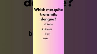 Dengue is Spread by Which Mosquito? | Daily MCQ #ICMR #ASRB #sanjubaba