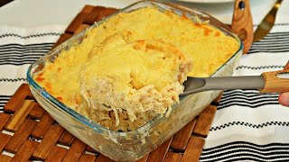 Macarrão Com Frango Ao Molho Branco