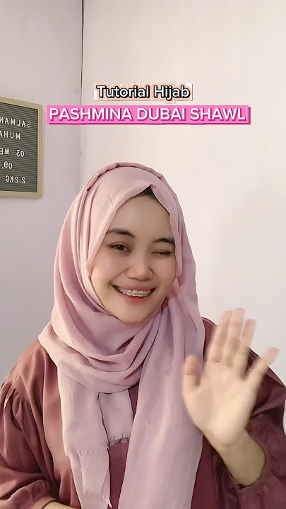 TUTORIAL HIJAB PASHMINA DUBAI SHAWL || TAMPIL CANTIK || #shorts #bantusubscribe