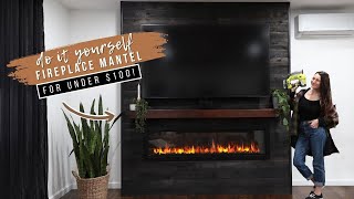 BUILDING A DIY FLOATING SHELF FOR MY FIREPLACE MANTEL!