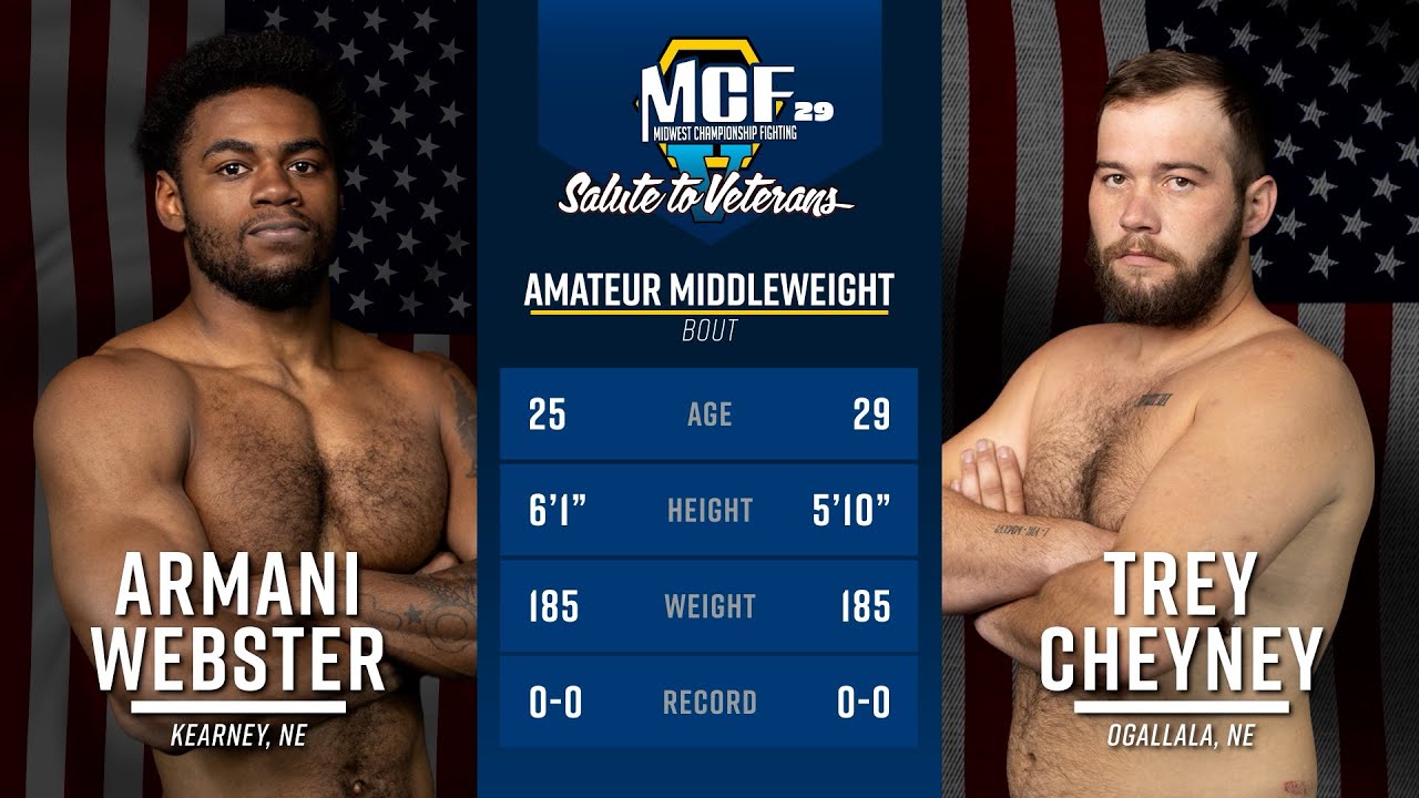 Армани Вебстер против Трея Чейни | MCF 29 | Nebraska MMA