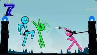 Stickman Boxing Duelist Fight:7 Death punch:red and blue stickman game:stickman animation:#30secplay screenshot 2