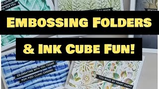 Easy & Fun Cards Using Embossing Folders & Inks Cubes | Get Creative By Using What You have