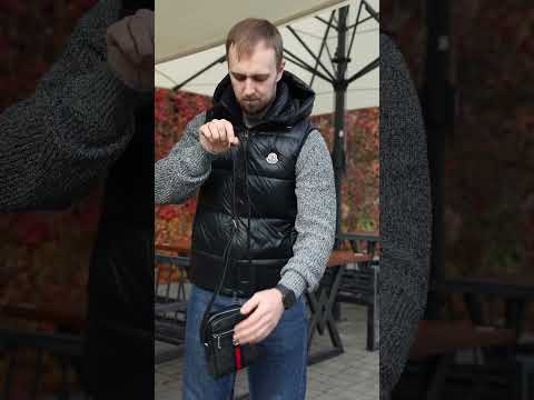 Сумка чоловіча Ophidia GG Supreme Crossbody Bag Grey, видео 3