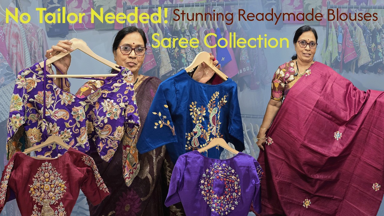 No Tailor Needed! 😍 Stunning Readymade Blouse & Saree Collection for Weddings 