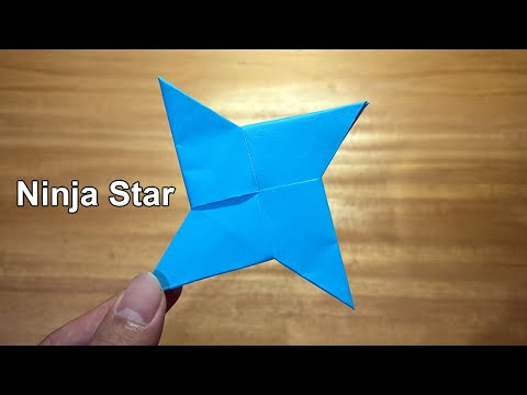 How to Make Ninja Star With Paper A4 | Shuriken Origami - YouTube