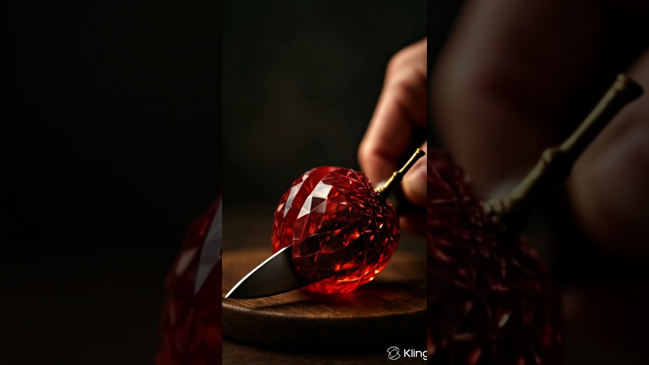 Crystal Lychee Cut Open 🍒✨ | Oddly Satisfying Gem Fruit ASMR 