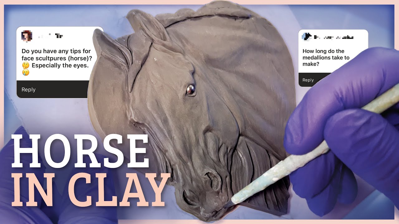 Sculpting a Horse Head in Clay While I Chat About Learning How to Improve My Process +IG Q/A
