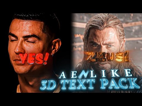 AE LIKE PREMIUM 3D TEXT PACK FOR NODE VIDEO....