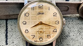 Men's Wrist Watch ZIM classic design 15 jewels manual winding Сделано в СССР/Победа Victory montre