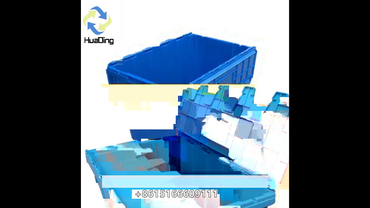 Foldable plastic pallet box