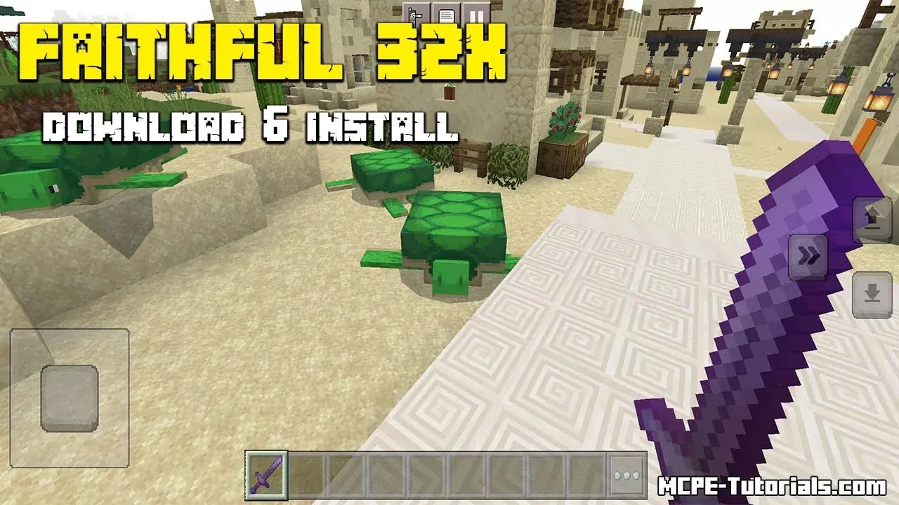 How To Install Faithful 32x Texture Pack in Minecraft PE 1.21+