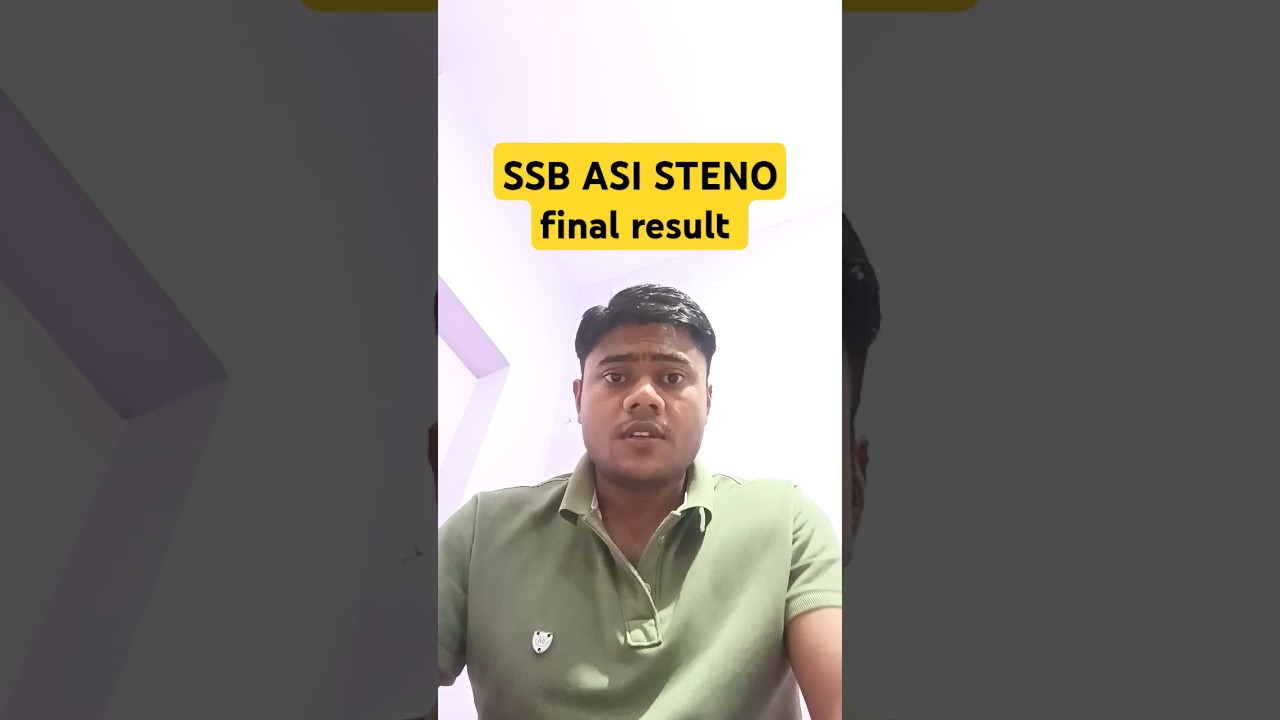 SSB ASI STENO Final Result out|| ssb asi steno cut off
