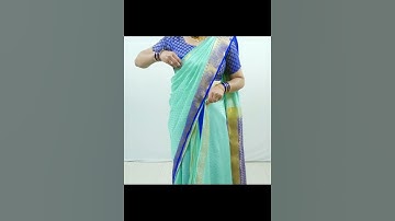 Saree draping step by step with new easy trick #shorts #saree #wear #tips #sareedrapping #sari