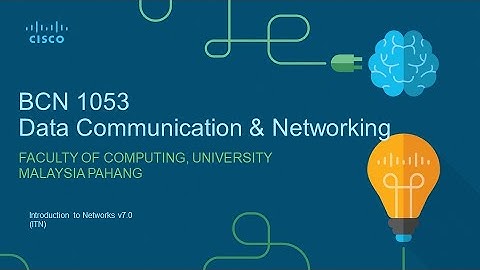 BCN1053-Mod0 Data Communication & Networking :  Introduction to Course