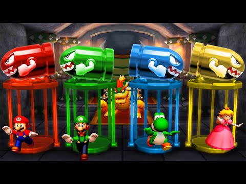 Mario Party The Top 100 Minigames - Luigi Vs Mario Vs Peach Vs Yoshi (Master Difficulty)