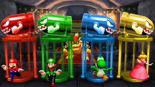 Мульт Mario Party The Top 100 Minigames Luigi Vs Mario Vs Peach Vs Yoshi Master Difficulty