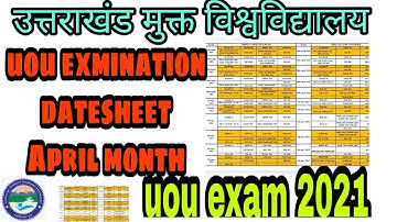 uou exam 2021| uttarakhand open University exmination 2021| uou semester exam 2021| uou exam 2021