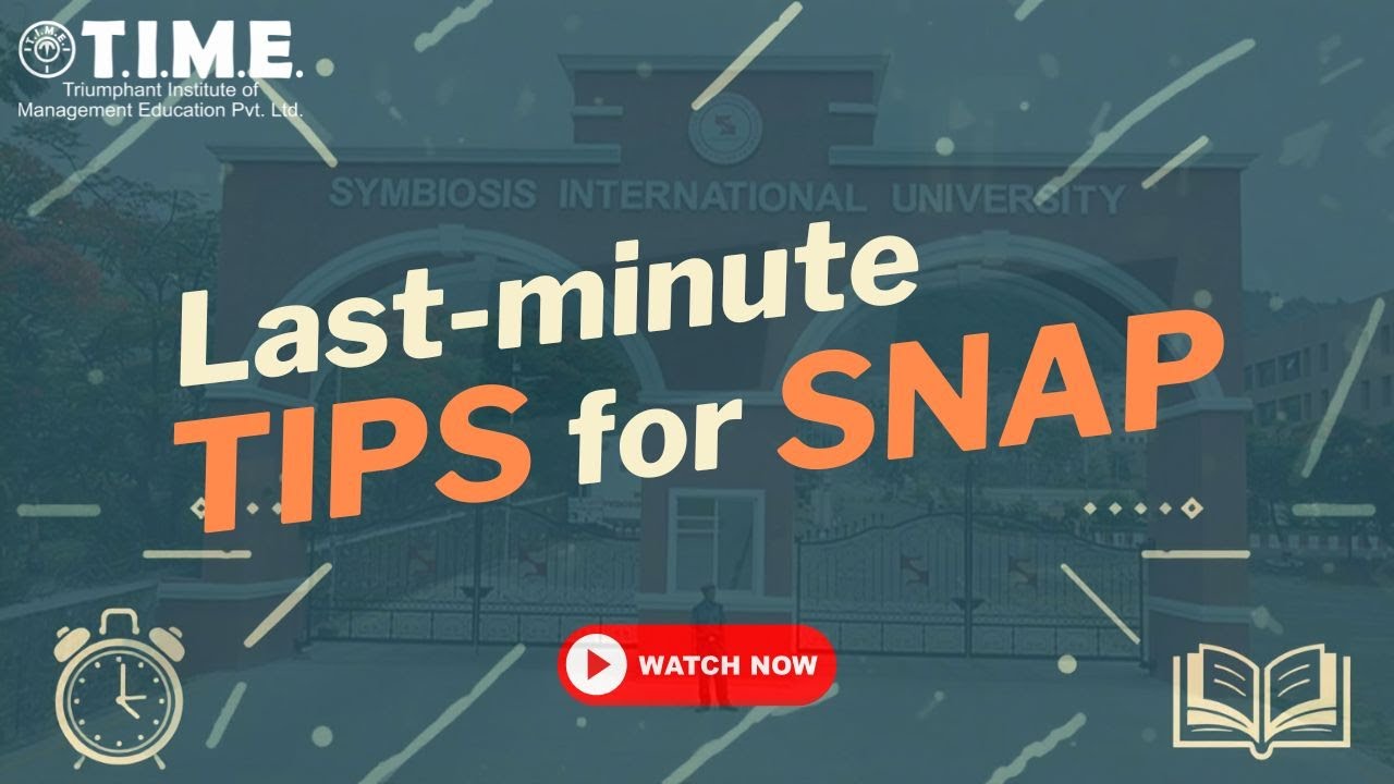 Last minutes TIPS for SNAP - YouTube