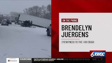 QC Eyewitness speaks on I-80 multi vehicle crash