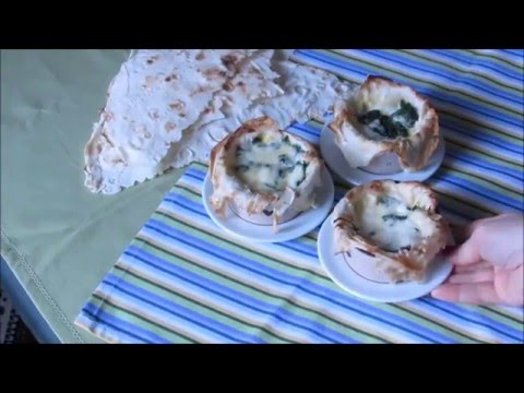 Cestini di carasau agli spinaci e mozzarella Videoricetta Il chicco di mais