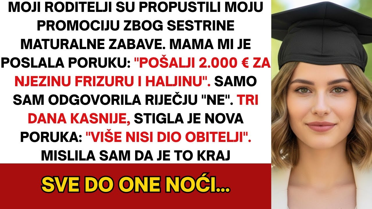 Roditelji preskočili moju promociju zbog sestrine maturalne—nazvali me nezahvalnim kad sam rekao ne.