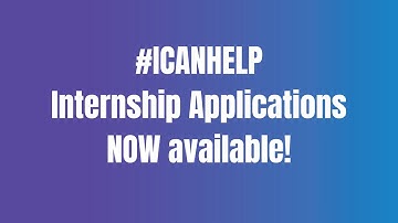 2020-2021 #ICANHELP Internship Applications