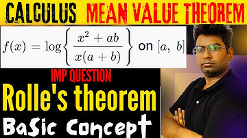 verify Rolle’s theorem for the functions f(x)=log{x^2+ab/x(a+b) }in [a, b]|verify rolle