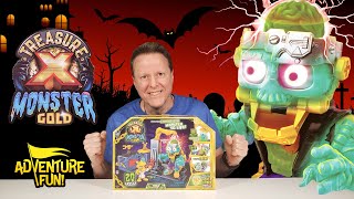 Treasure X Monster Gold Mega Monster Lab Halloween Monster Action Figures Adventure Fun Toy review!