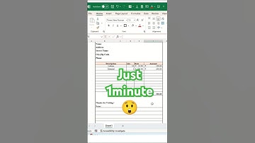 Excel Invoice in 60 Seconds #shorts #ytshorts #exceltemplate #exceltips #excel #trending
