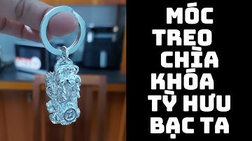 Bạc Hương: Mẫu thiết kế, Tỳ hưu bạc ta treo móc khóa KT2x4cm. Hàng đặt ạ. LH tư vấn zlo 0966 646 460