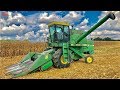 JOHN DEERE 4420 Combine Harvesting Corn