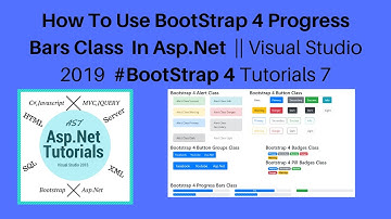 How to use bootstrap 4 progress bars class in asp.net || visual studio 2019 #bootstrap 4 tutorials 7