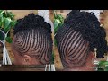 Cut off her locs now we braiding up her natural hair