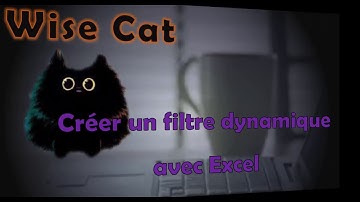 Créer un filtre dynamique avec Excel