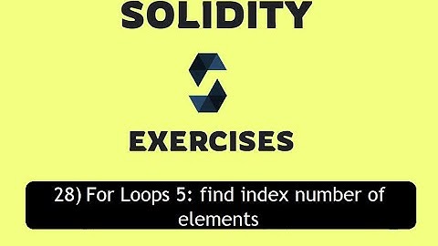 28- For Loops 5: find the index number of array elements