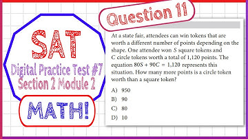 Question 11 in SAT Digital Practice Test #7, MATH Section 2 Module 2