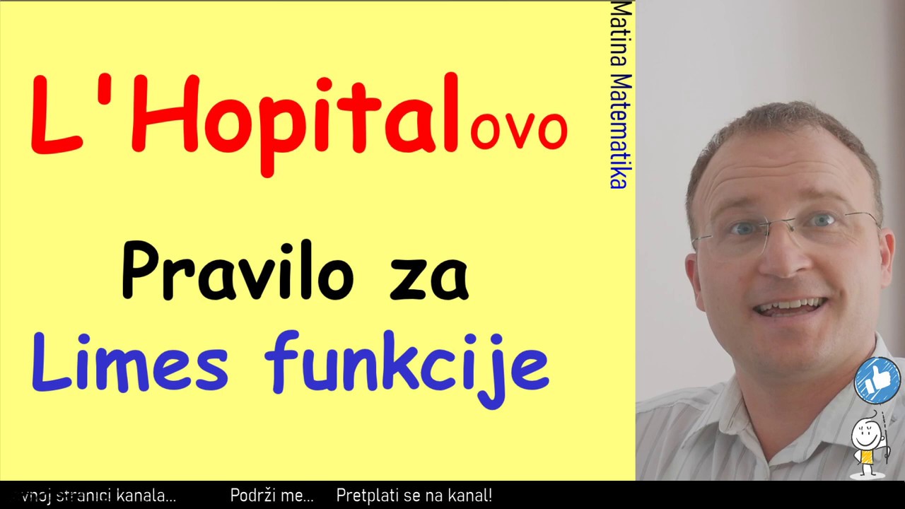 Limes preko derivacije ❓ L'Hopitalovo pravilo ✅