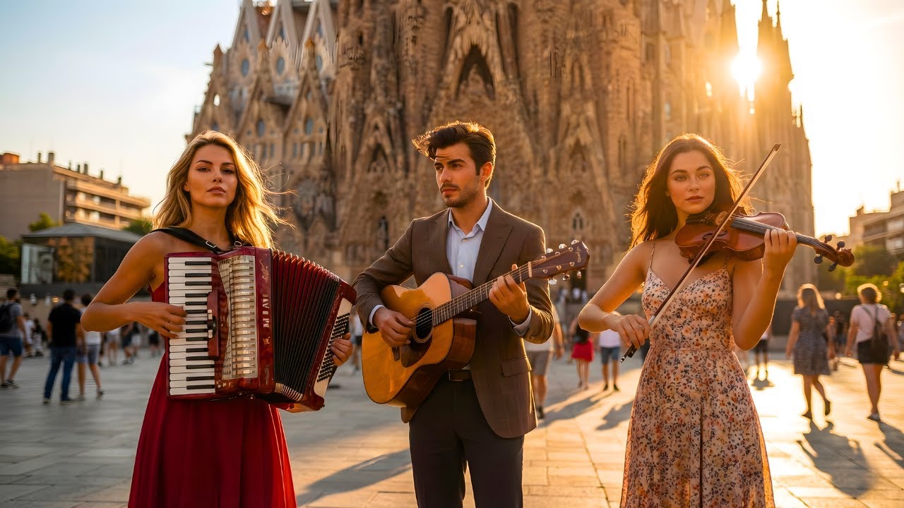 THE MOST BEAUTIFUL FUSION!! Flamenco, Accordion & Violin – Heart-Touching Spanish Guitar Music