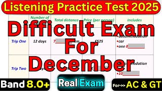 06, 11, 13, 20 & 27 DECEMBER 2025 HARD IELTS LISTENING PRACTICE TEST WITH ANSWERS | HARD LISTENING