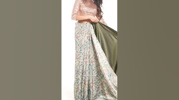 2 Sarees 1 drape | different way to drape saree | farewell saree | Mahalaxmi saree draping | #shorts