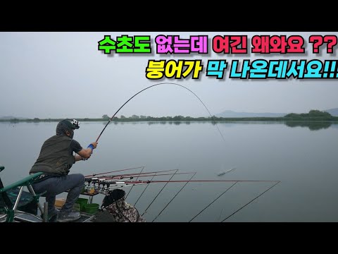 붕어가 막 나온다고해서 와봤습니다...<strong>아산호</strong> 붕어낚시