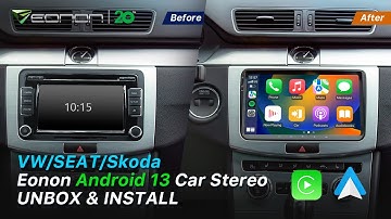 Unboxing & Installing 2023 Eonon VWA12S Android 13 Car Radio on Volkswagen | CarPlay & Android Auto