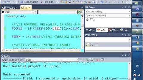 TIMER1 OVF INTERRUPT ตอน5จำลองPRESCALERในAVRSTUDIOรุ่น6 2