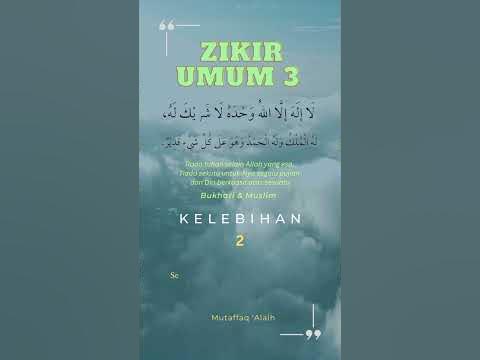 #4zikir - Zikir Umum 3 #zikir #zikirpenenanghati Elok diamalkan sebagai ...