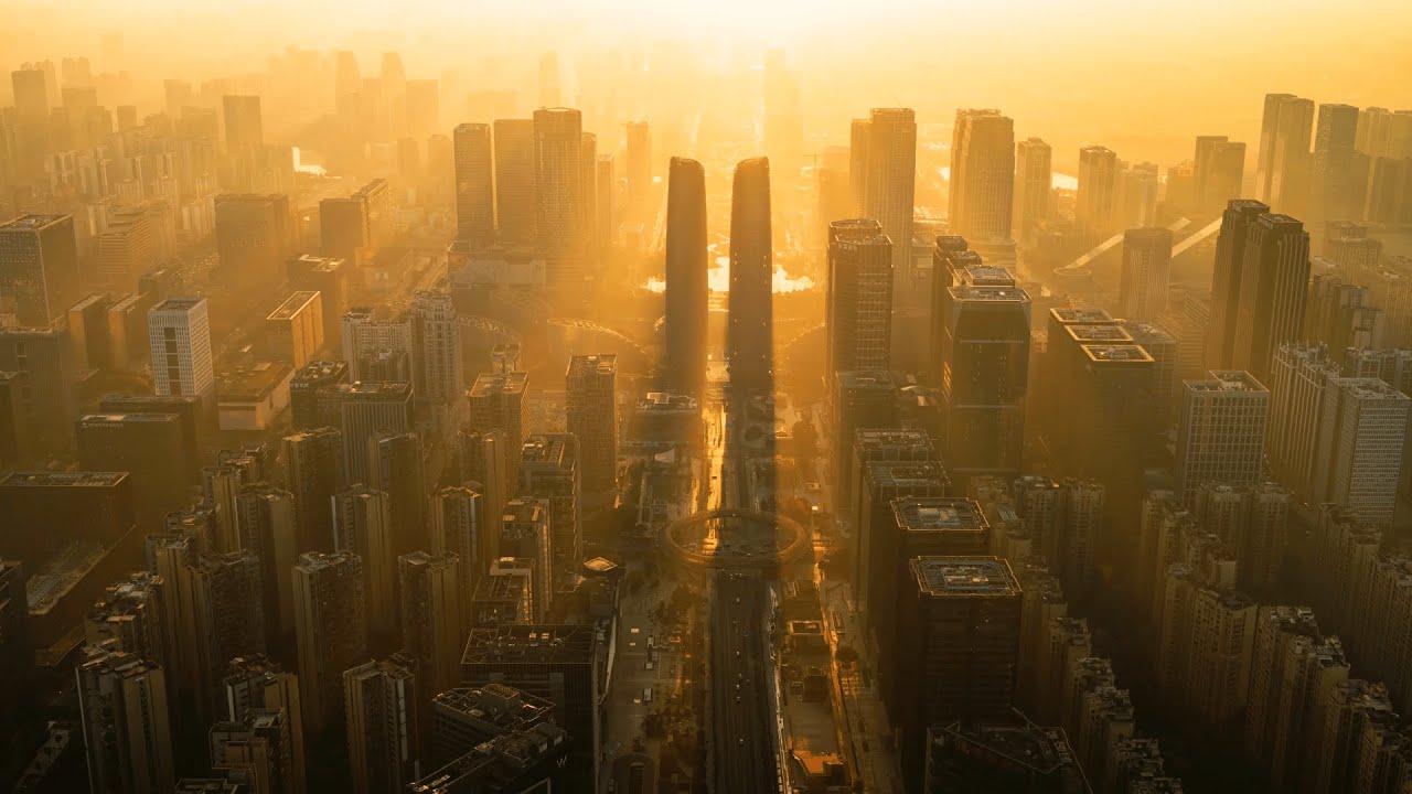 8K Aerial Night View of Chengdu City, China | 成都