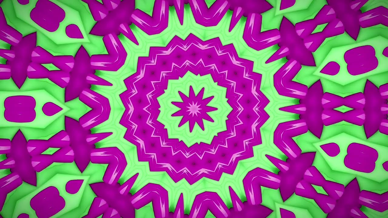 Verde e roxa em harmonia mandala